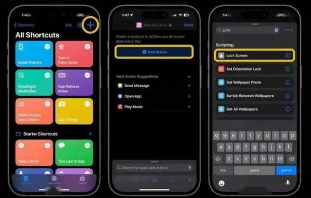 天元苹果14锁屏维修店分享iPhone14升级iOS16.4后如何创建锁屏快捷方式 